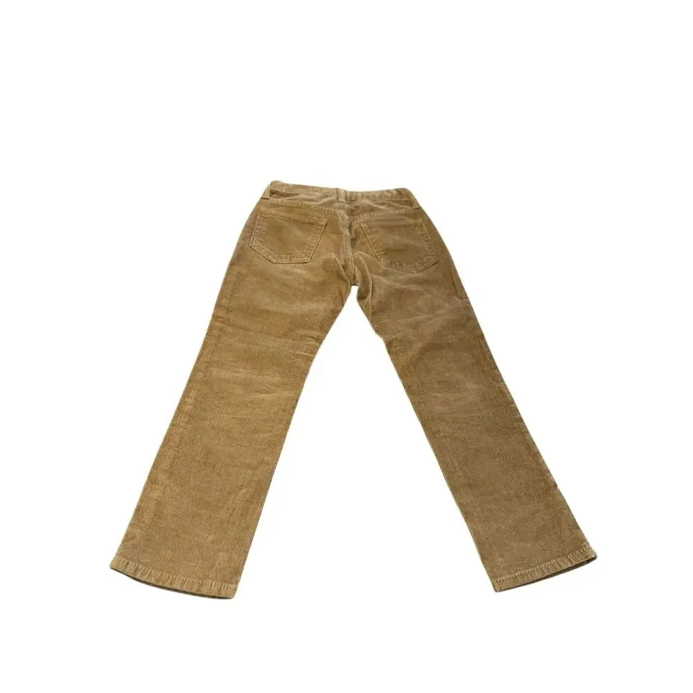 GAP Kids Tan Corduroy Pants Size 6 Regular Stretch Slim Adjustable Waist